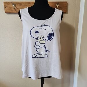 Munki Munki Pastel Pink Snoopy Tank Top